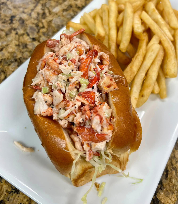 Lobster Roll from Carriage Towne, the best lunch spot in Kingston, New Hampshire.